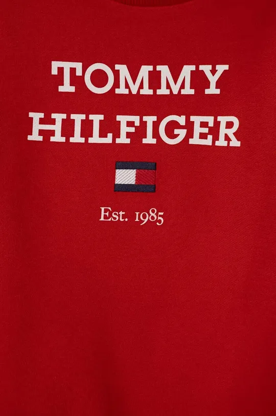 Otroški pulover Tommy Hilfiger Glavni material: 88 % Bombaž, 12 % Poliester Patent: 95 % Bombaž, 5 % Elastan