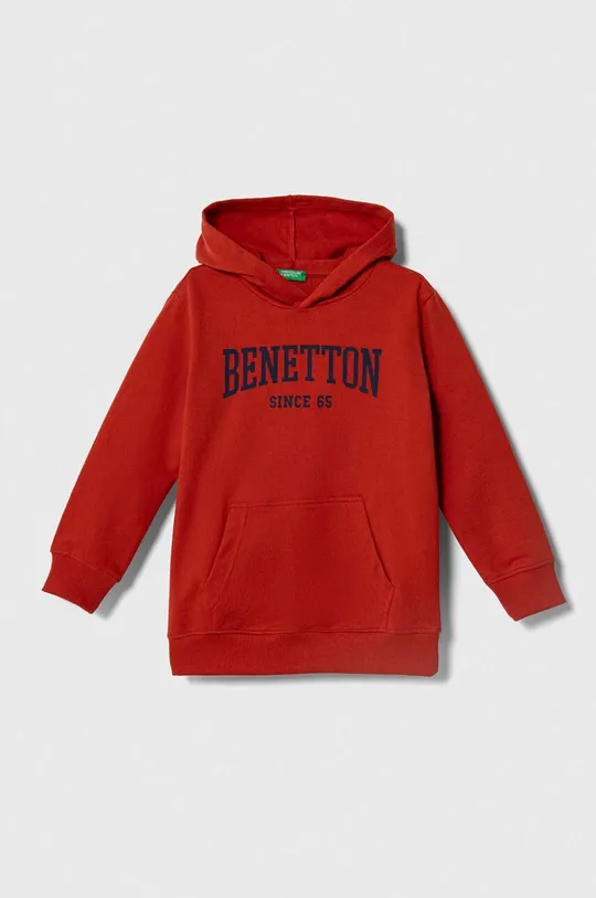 czerwony United Colors of Benetton bluza bawełniana dziecięca Chłopięcy