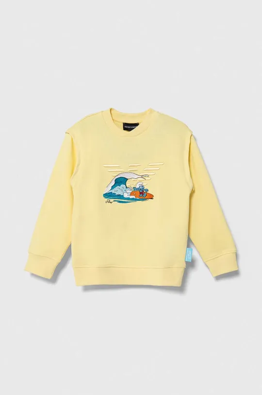 giallo Emporio Armani felpa in cotone bambino/a x The Smurfs Ragazzi