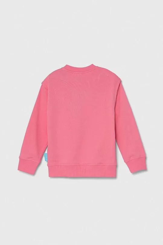 Otroški bombažen pulover Emporio Armani x The Smurfs roza