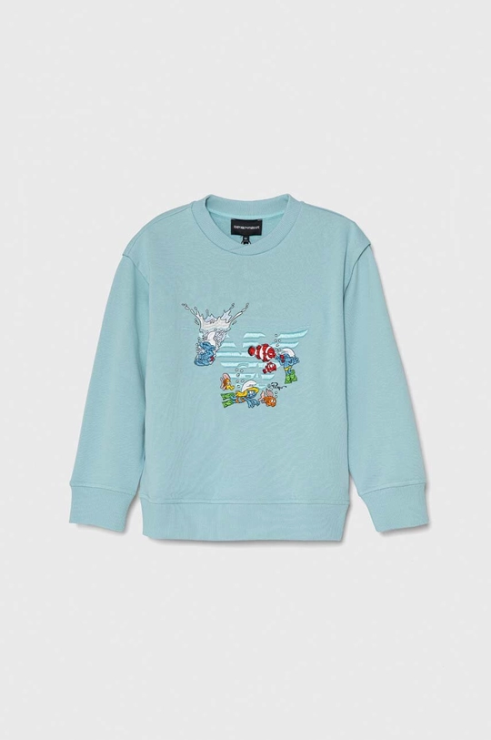 blu Emporio Armani felpa in cotone bambino/a x The Smurfs Ragazzi