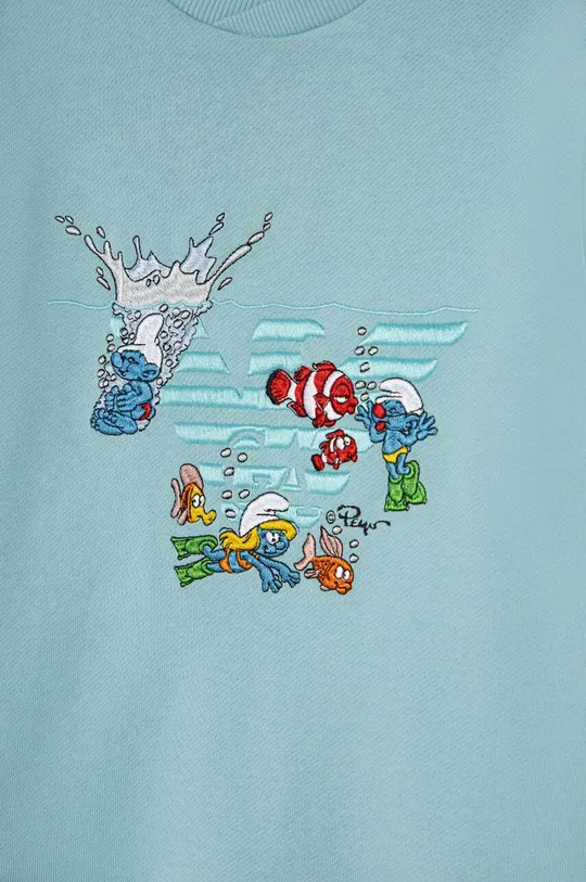 Emporio Armani felpa in cotone bambino/a x The Smurfs Coulisse: 98% Cotone, 2% Elastam