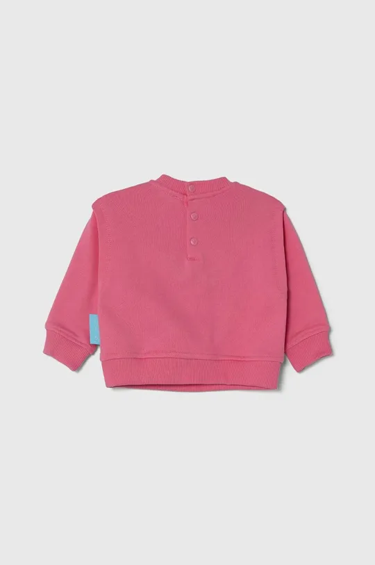 Βαμβακερή μπλούζα μωρού Emporio Armani x The Smurfs ροζ