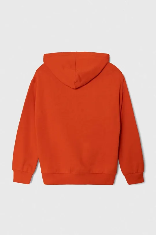 Otroški bombažen pulover United Colors of Benetton x DC oranžna