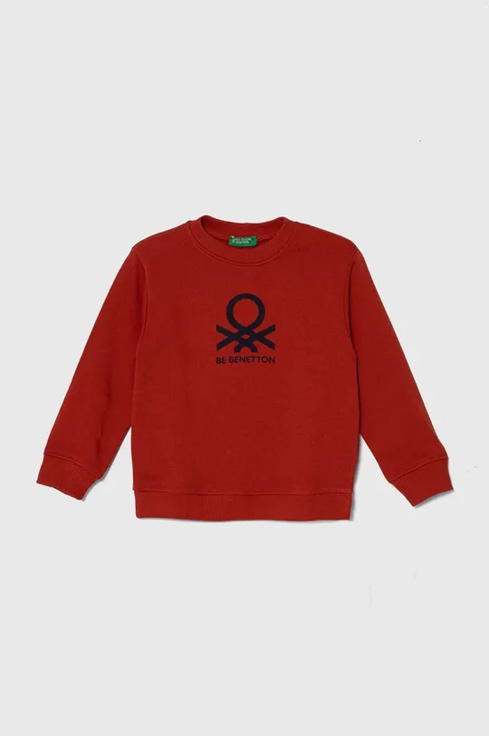 красный Детская хлопковая кофта United Colors of Benetton Для мальчиков