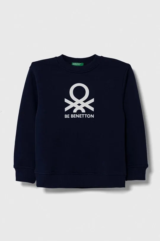 mornarsko modra Otroški bombažen pulover United Colors of Benetton Fantovski