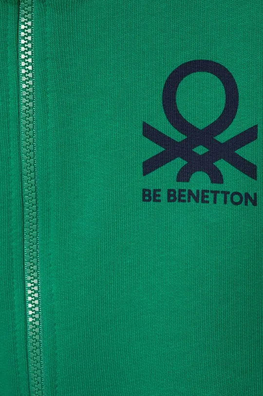 Детская хлопковая кофта United Colors of Benetton зелёный