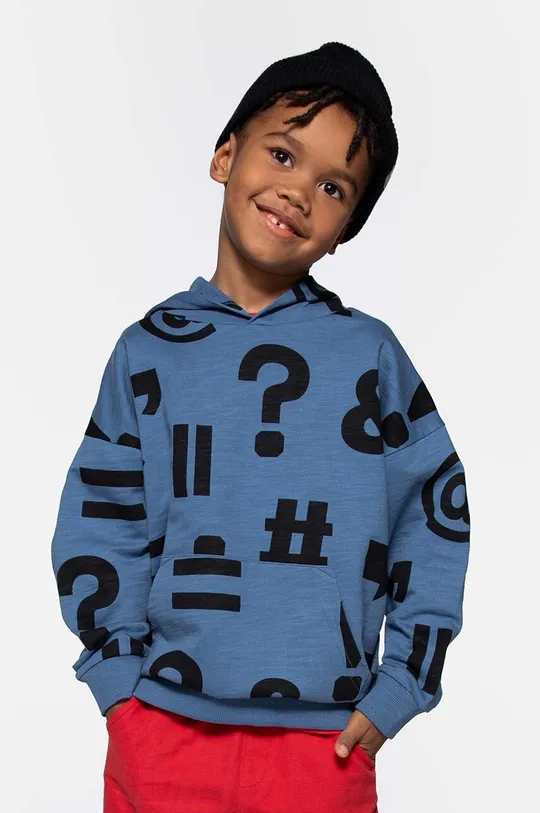modra Otroški bombažen pulover Coccodrillo Fantovski