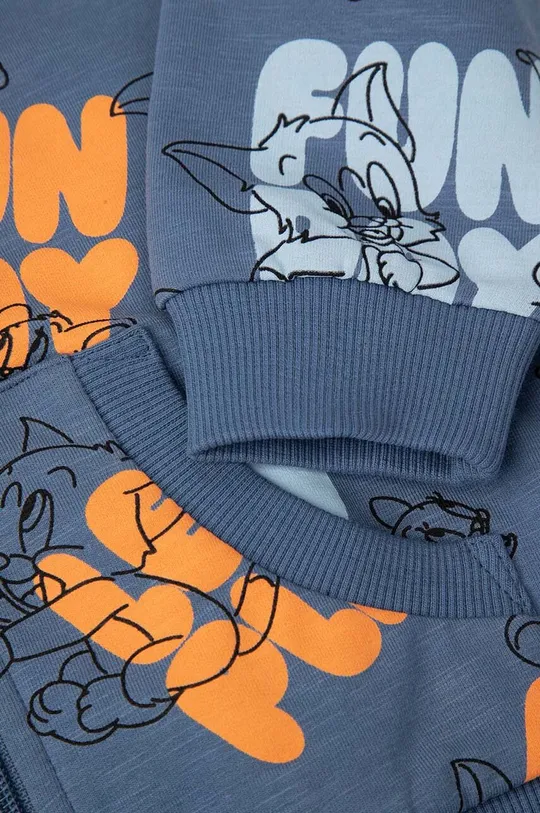 modra Bombažen pulover za dojenčka Coccodrillo