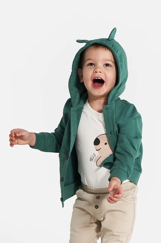 зелений Бавовняна кофта для немовлят Coccodrillo Для хлопчиків