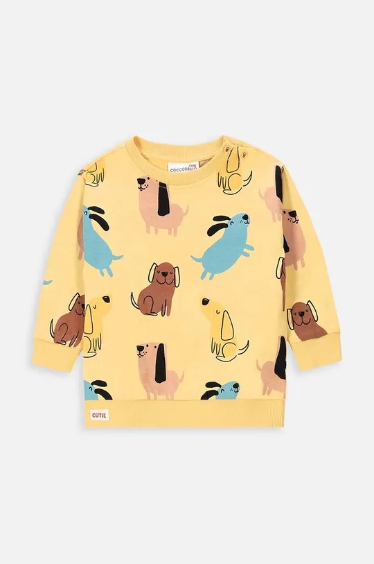 rumena Bombažen pulover za dojenčka Coccodrillo Fantovski