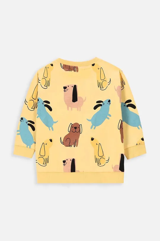 Bombažen pulover za dojenčka Coccodrillo rumena
