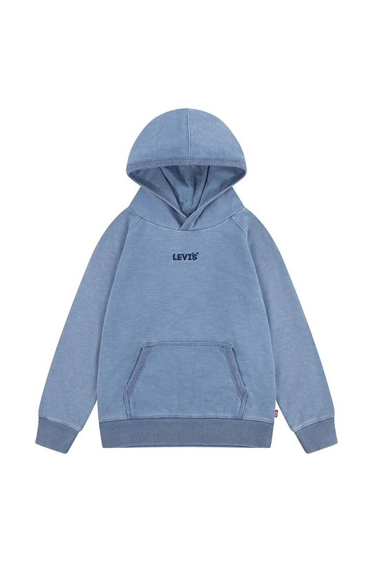 modrá Detská mikina Levi's LVB HEADLINE INDIGO HOODIE Chlapčenský