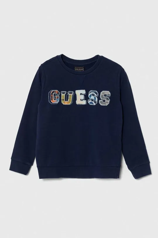 mornarsko modra Otroški bombažen pulover Guess Fantovski