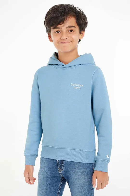 plava Dječja dukserica Calvin Klein Jeans Za dječake