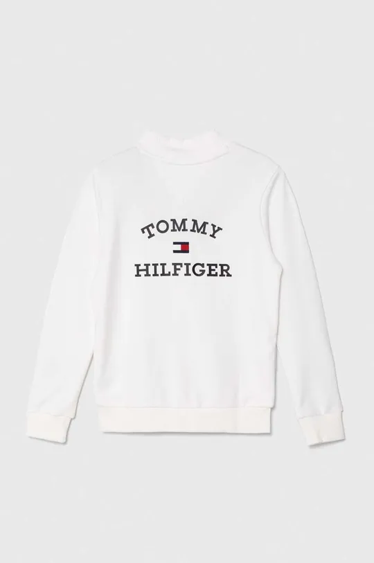 Tommy Hilfiger felpa in cotone bambino/a bianco