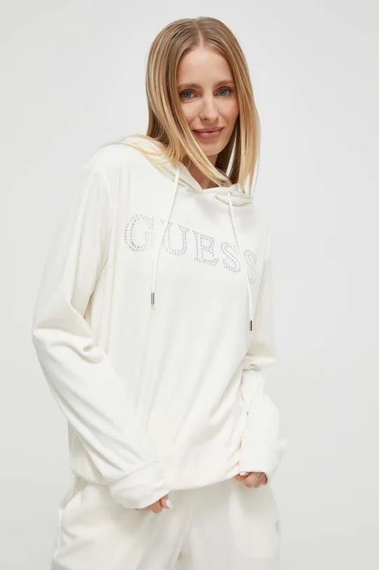 beżowy Guess bluza COUTURE Damski