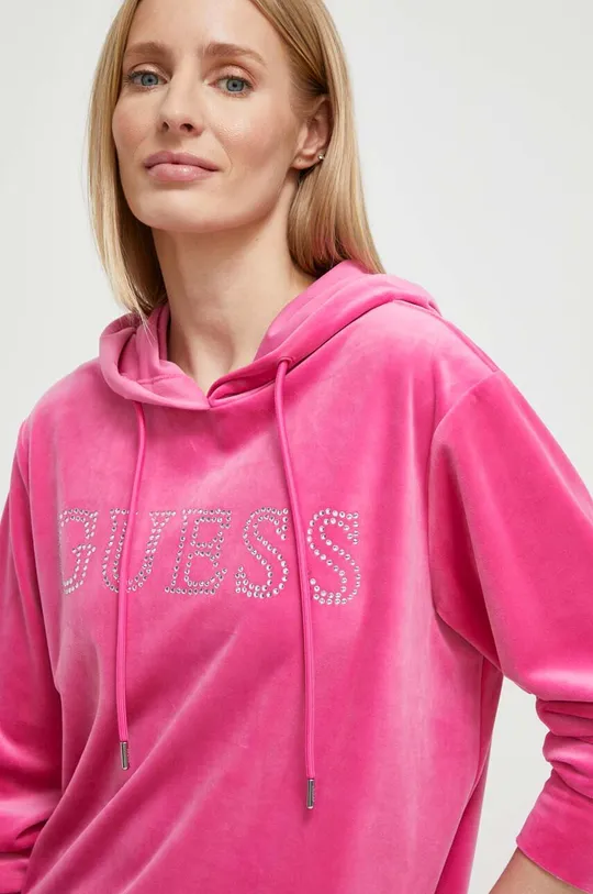 różowy Guess bluza COUTURE