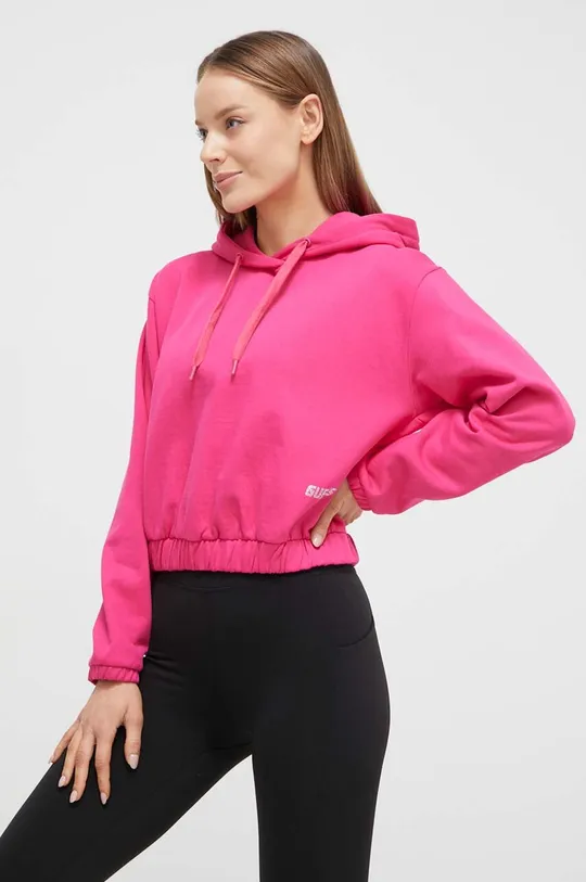 roza Bombažen pulover Guess Ženski