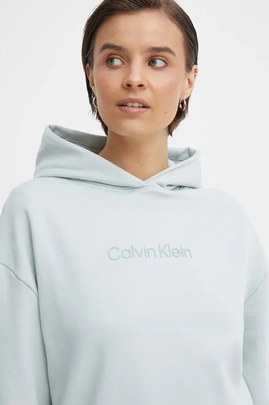 modrá Bavlnená mikina Calvin Klein