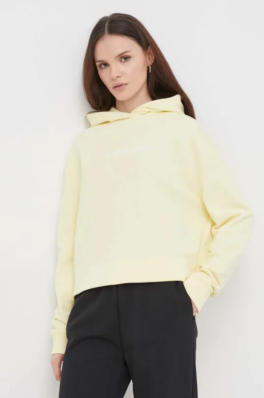 жовтий Бавовняна кофта Calvin Klein Жіночий