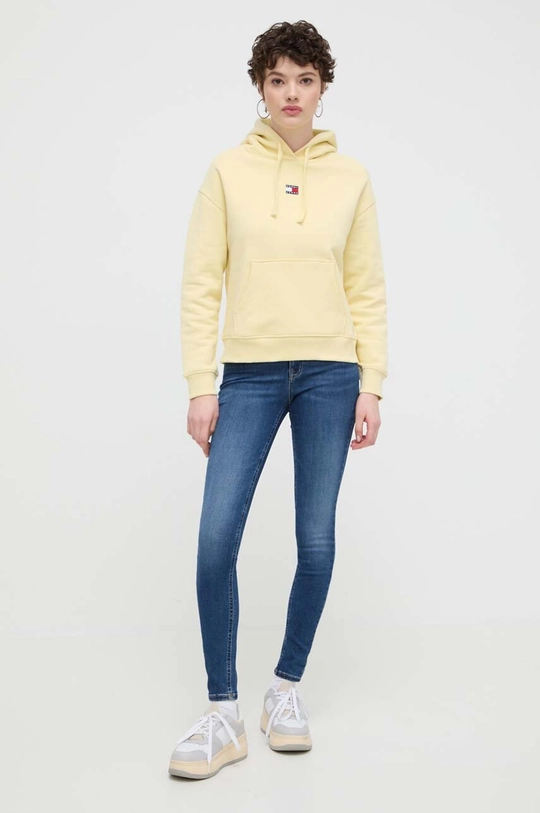 Tommy Jeans bluza bawełniana żółty