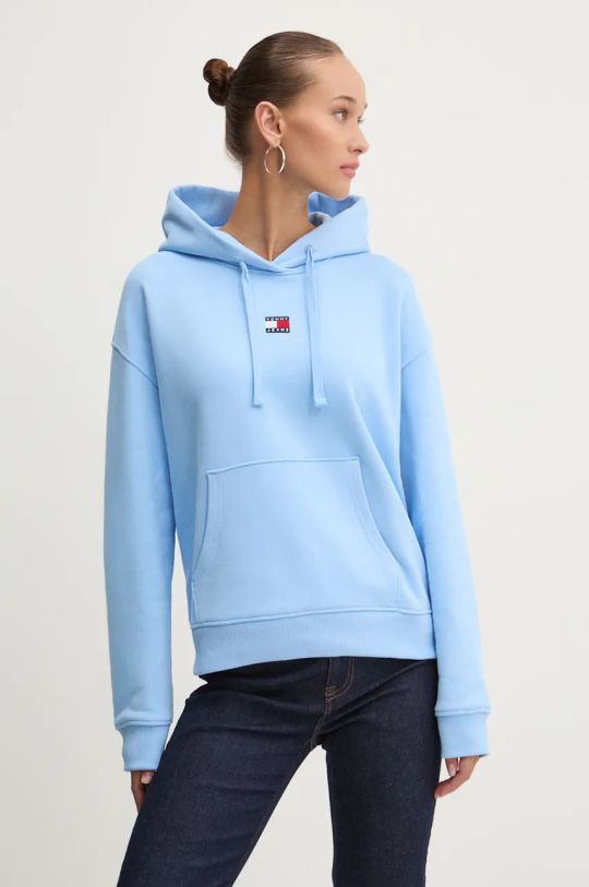 Tommy Jeans felpa in cotone blu DW0DW17326