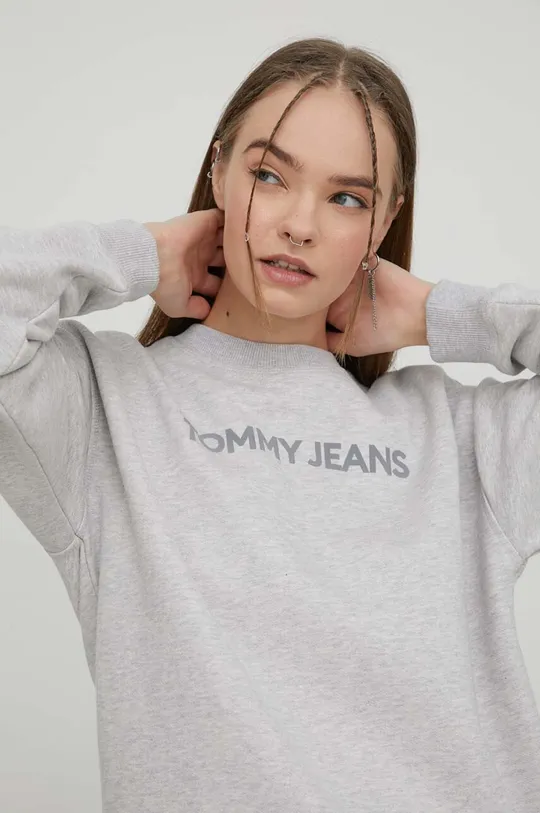 grigio Tommy Jeans felpa in cotone