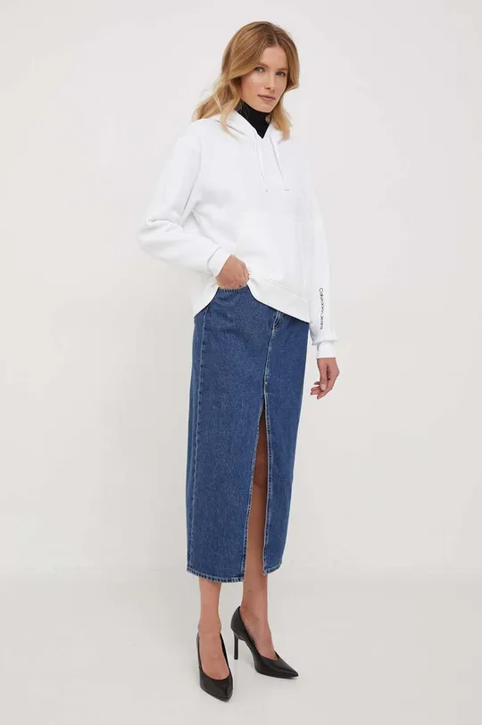 Mikina Calvin Klein Jeans biela