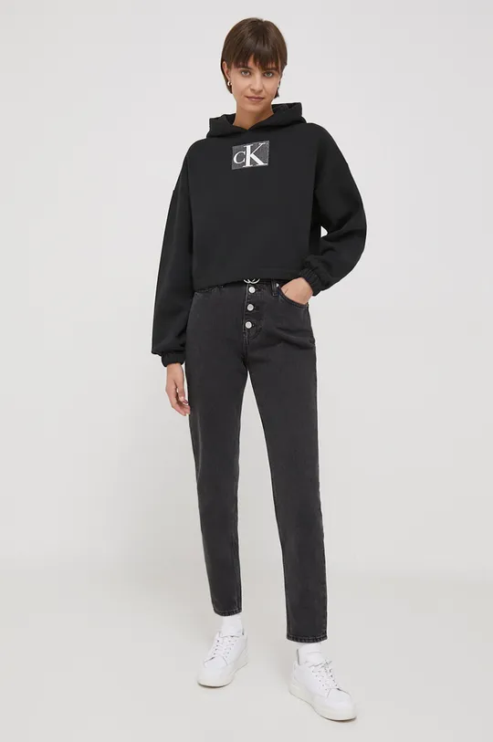 Μπλούζα Calvin Klein Jeans μαύρο