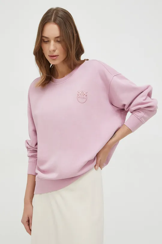różowy Pinko bluza bawełniana Damski