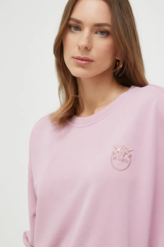 roza Bombažen pulover Pinko