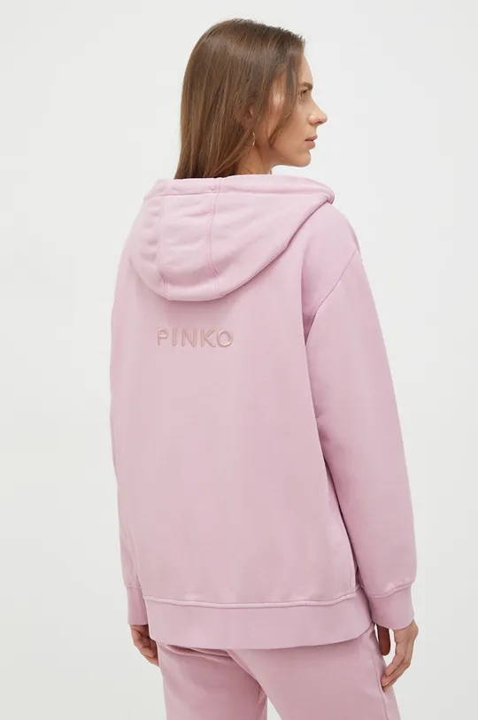 ružová Bavlnená mikina Pinko