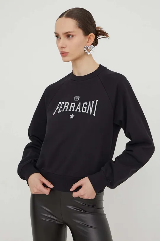 črna Bombažen pulover Chiara Ferragni