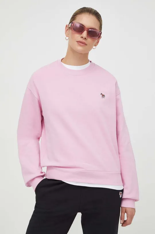 ροζ Βαμβακερή μπλούζα PS Paul Smith Γυναικεία