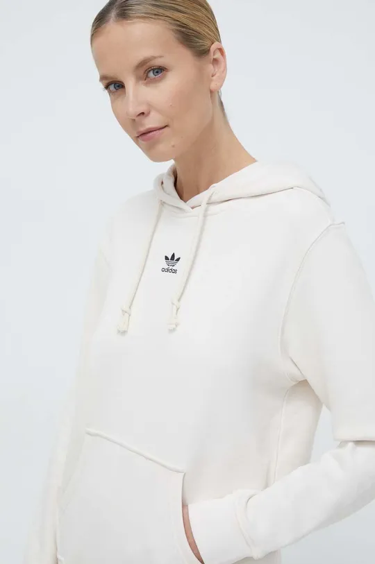 μπεζ Βαμβακερή μπλούζα adidas Originals Essentials Regular Hoodie