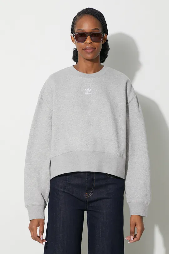 szary adidas Originals bluza Essentials Crew Sweatshirt Damski