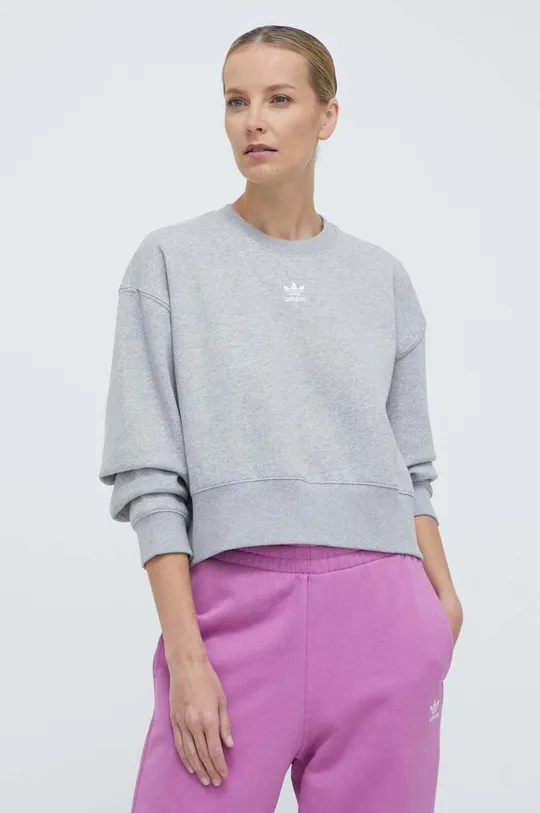 sivá Mikina adidas Originals Essentials Crew Sweatshirt
