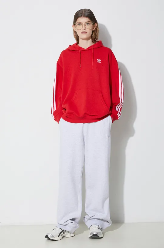 Dukserica adidas Originals 3-Stripes Hoodie OS crvena