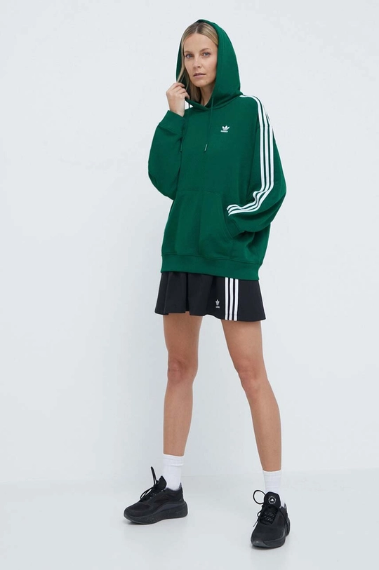 Кофта adidas Originals 3-Stripes Hoodie OS зелёный