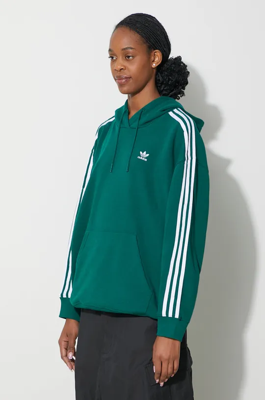 zelená Mikina adidas Originals 3-Stripes Hoodie OS