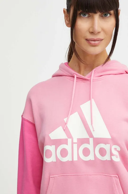 ροζ Βαμβακερή μπλούζα adidas