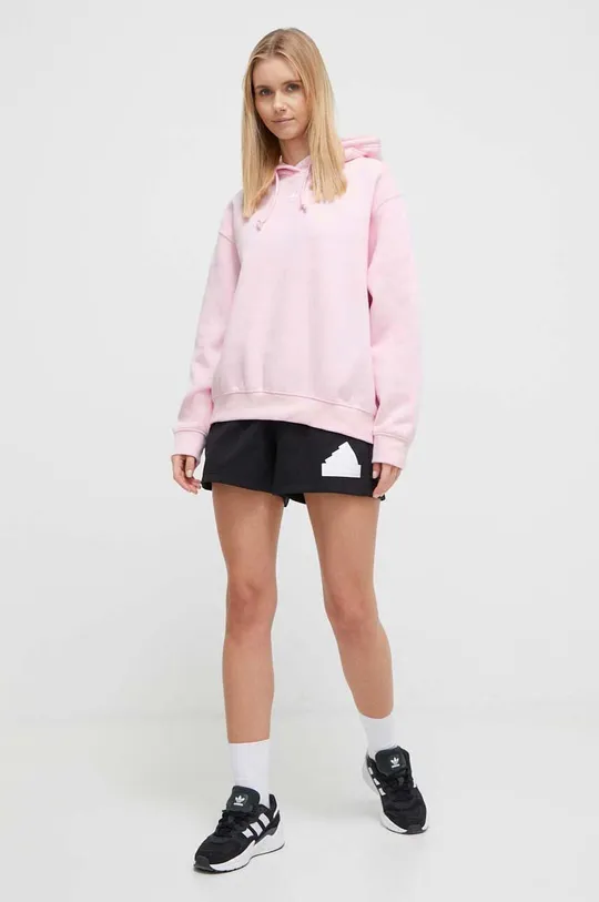 Μπλούζα adidas Originals Adicolor Essentials Boyfriend Hoodie ροζ
