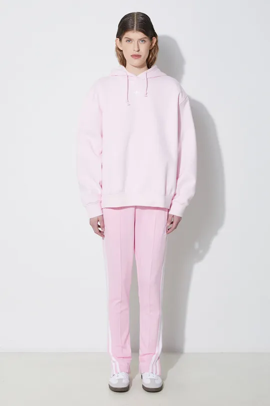 Mikina adidas Originals Adicolor Essentials Boyfriend Hoodie růžová