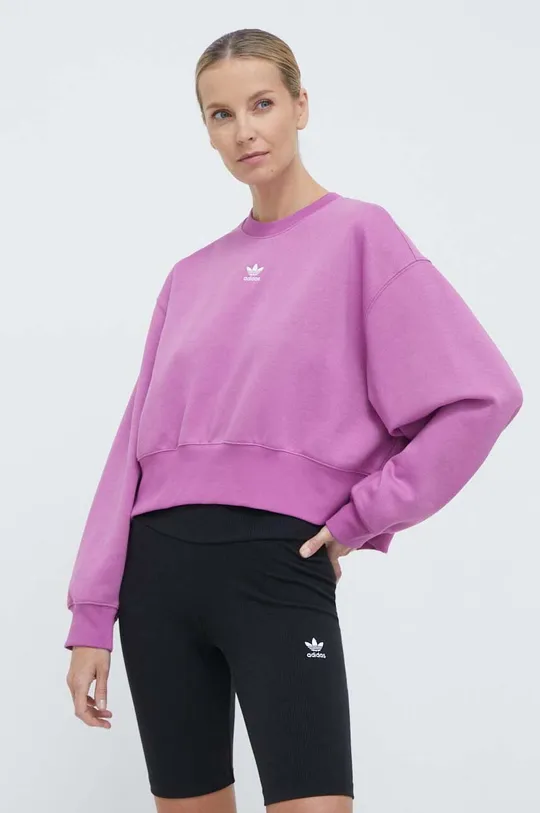 roza Pulover adidas Originals Adicolor Essentials Crew Sweatshirt Ženski