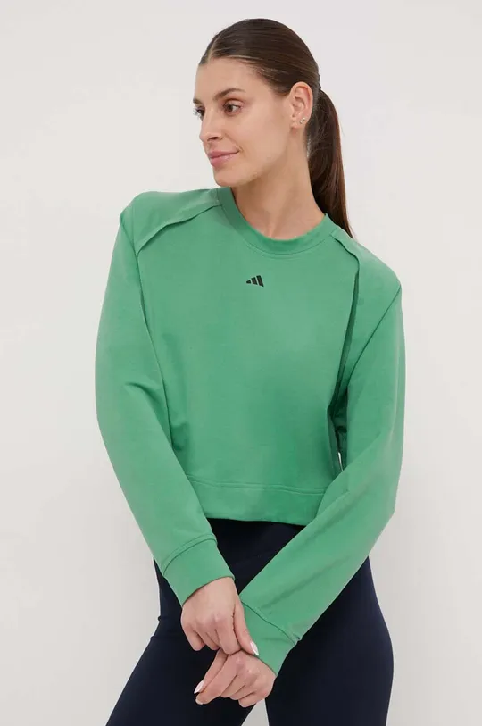 zöld adidas Performance edzős pulóver Power Cover Női