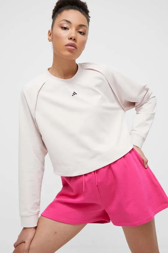 rózsaszín adidas Performance edzős pulóver Power Cover Női