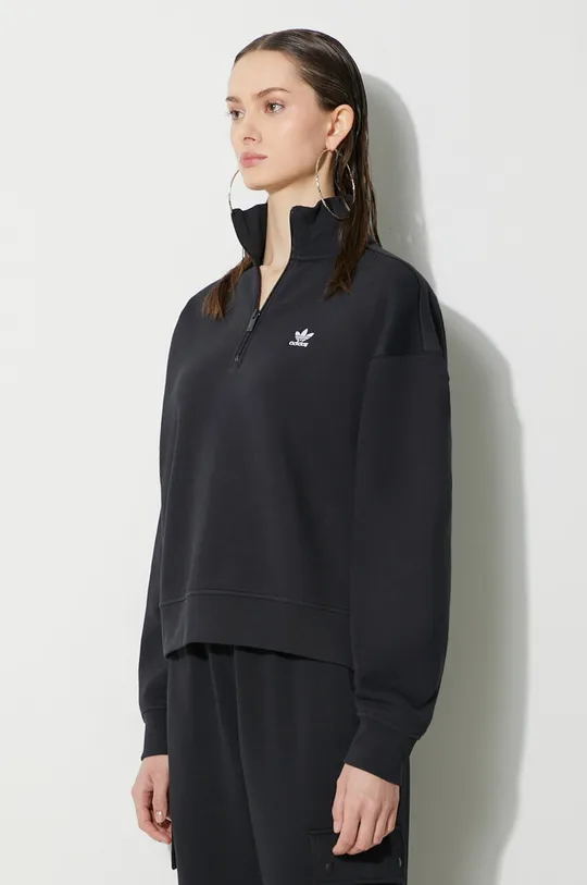black adidas Originals sweatshirt Essentials Halfzip Sweatshirt