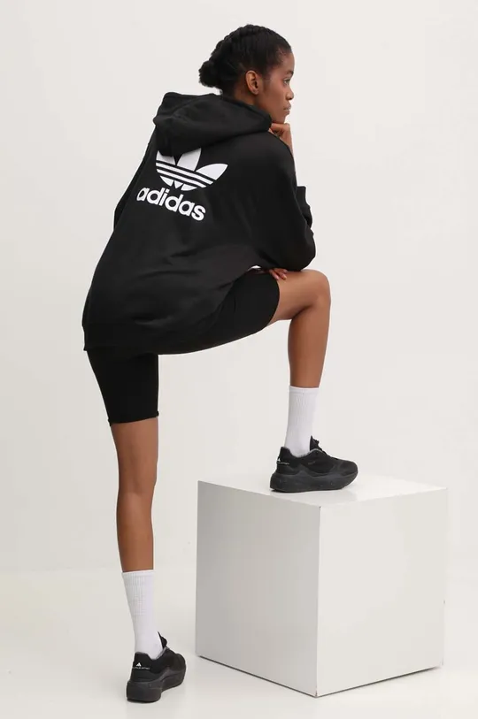 crna Dukserica adidas Originals Trefoil Hoodie Ženski