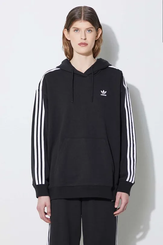black adidas Originals sweatshirt 3-Stripes Hoodie Women’s
